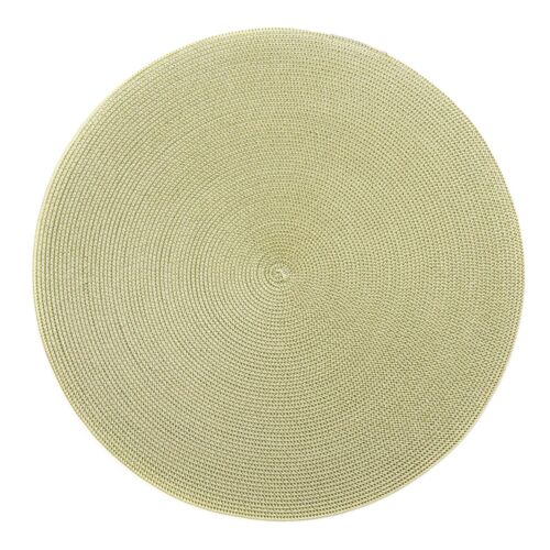 Deborah Rhodes Placemat Linen Braid Moss & Canary
