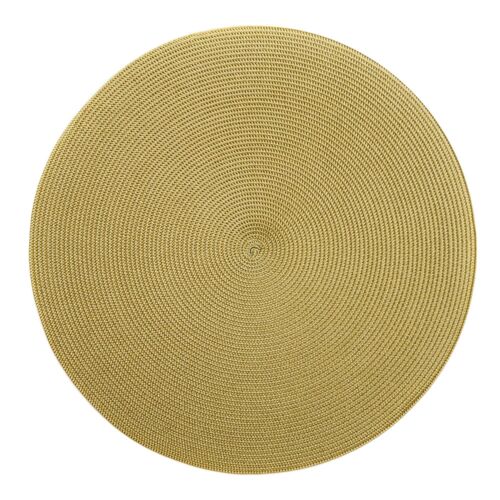 Deborah Rhodes Placemat Linen Braid Mustard & Grass
