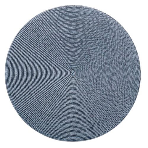 Deborah Rhodes Placemat Linen Braid Brown & Aqua