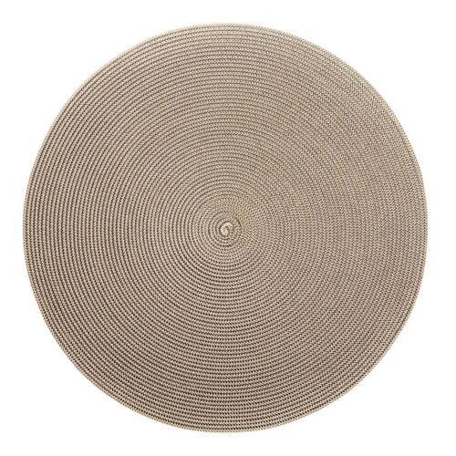 Deborah Rhodes Placemat Linen Braid Brown & Cream