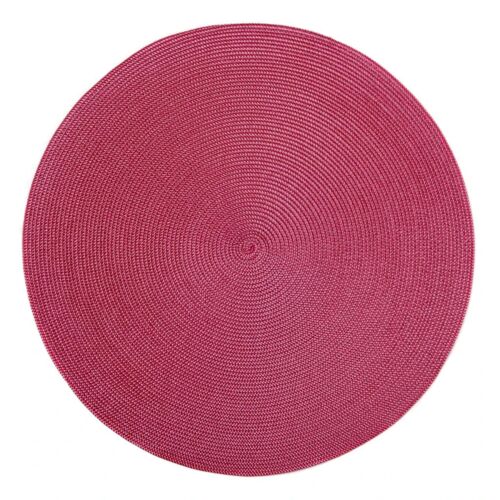 Deborah Rhodes Placemat Linen Braid Cranberry & Fiesta