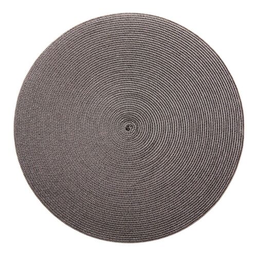 Deborah Rhodes Placemat Linen Braid Espresso & Sand
