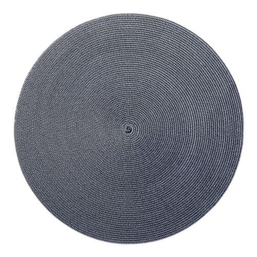 Deborah Rhodes Placemat Linen Braid Espresso & Sky