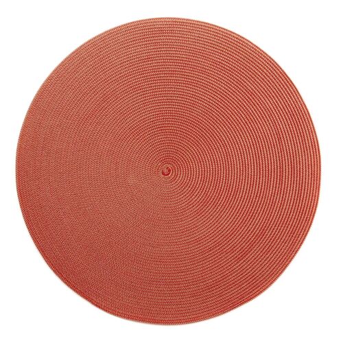 Deborah Rhodes Placemat Linen Braid Gold & Holiday Red