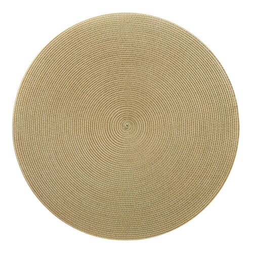 Deborah Rhodes Placemat Linen Braid Gold & Moss