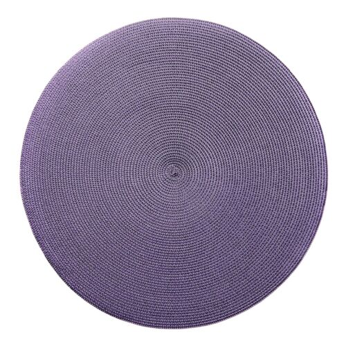 Deborah Rhodes Placemat Linen Braid Grey & Prune