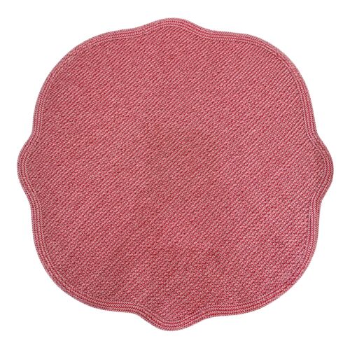 Deborah Rhodes Placemat Natural & Holiday Red