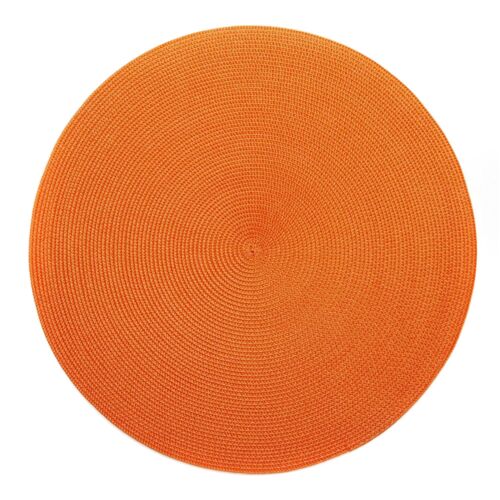 Deborah Rhodes Placemat Linen Braid Orange