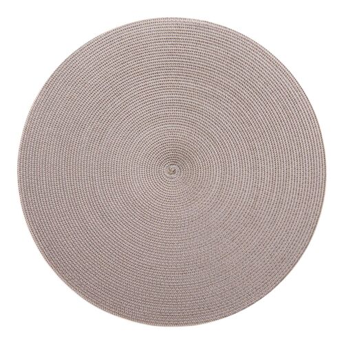 Deborah Rhodes Placemat Linen Braid Silver & Dust