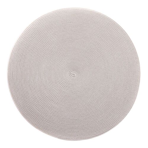 Deborah Rhodes Placemat Linen Braid Silver & Sand