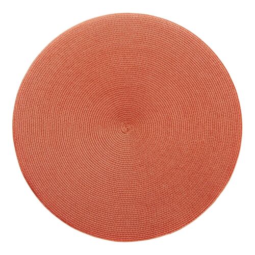 Deborah Rhodes Placemat Linen Braid Terracotta
