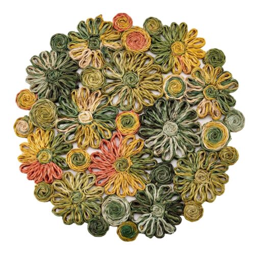 Deborah Rhodes Placemat Patchwork Daisy Grass Combo