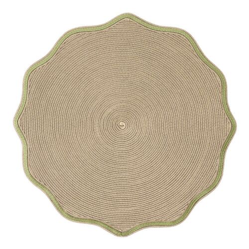 Deborah Rhodes Placemat Piped Oxford Brown & Cream