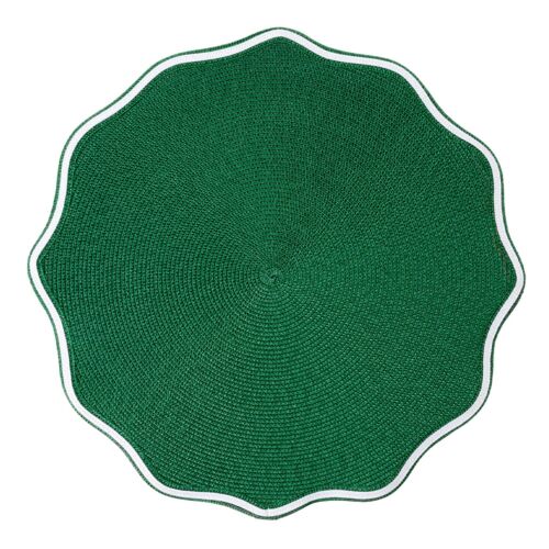 Deborah Rhodes Placemat Piped Oxford Holiday Pine