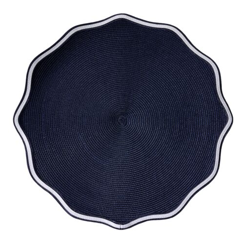 Deborah Rhodes Placemat Piped Oxford Navy