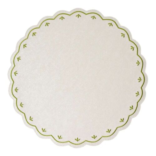 Deborah Rhodes Placemat Scallop Colette Avocado