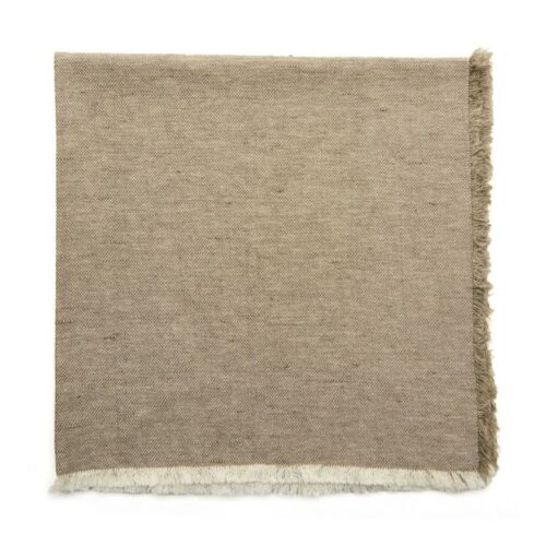 Deborah Rhodes Napkin Washed Fringe Taupe