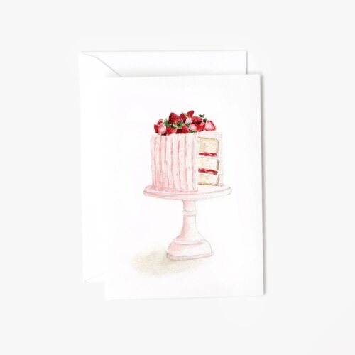 Emily Lex Pink Cake Mini Notecard