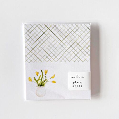 Emily Lex Place Card Set/8 Tulips