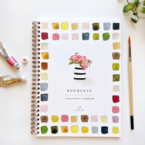 Emily Lex Watercolor Workbook Bouquets