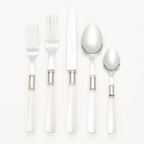 French Flatware Source Clear Stainless 5-Piece Setting