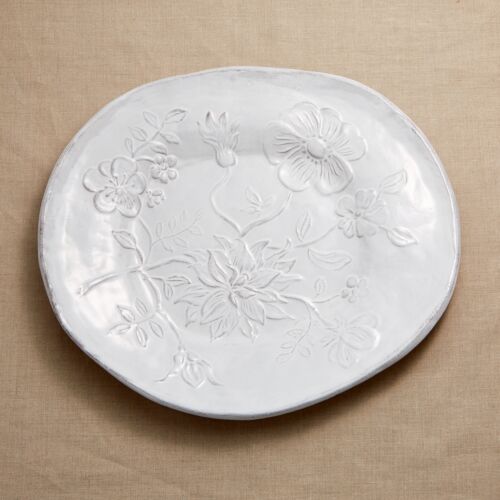 Fleurs Platter with Flowers Large