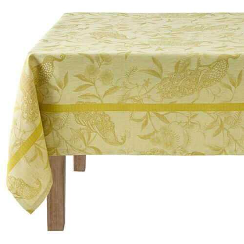 French A L'Orangerie Yellow Tablecloth 69x126"