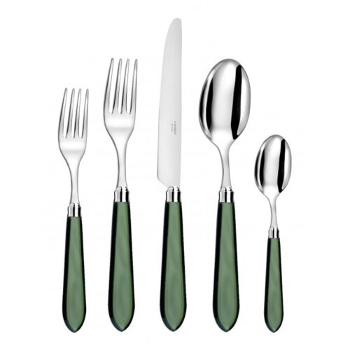 French Omega Emerald 5-Piece Setting