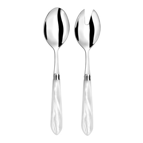French Omega White Salad Servers