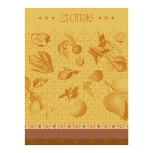French Tea Towel La Beaute du Zeste Orange