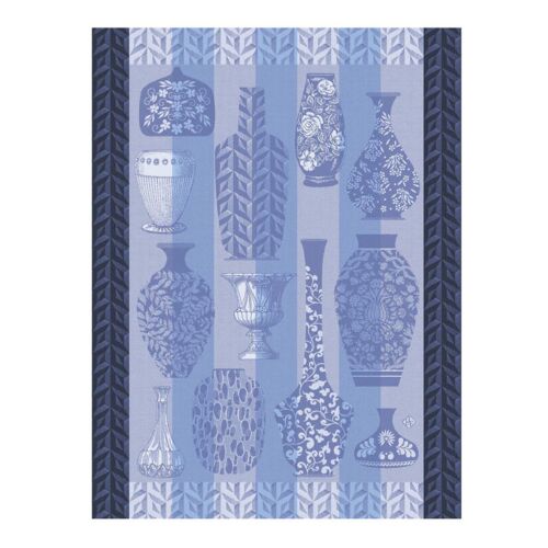 French Tea Towel Poteries Blue
