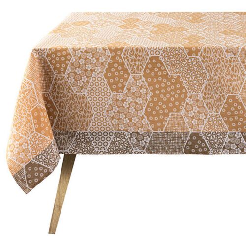 French Wagara Beige Tablecloth 59x102"