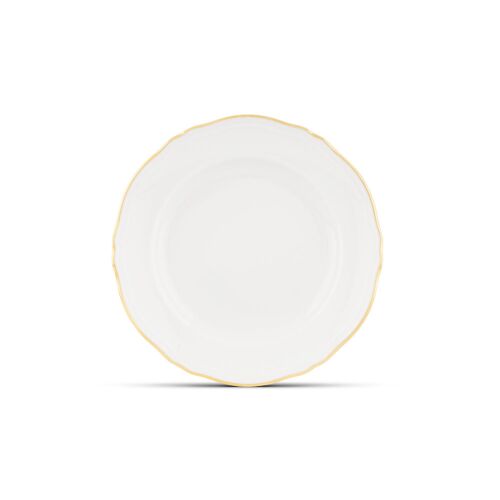 Ginori Corona Oro White & Gold Dessert Plate