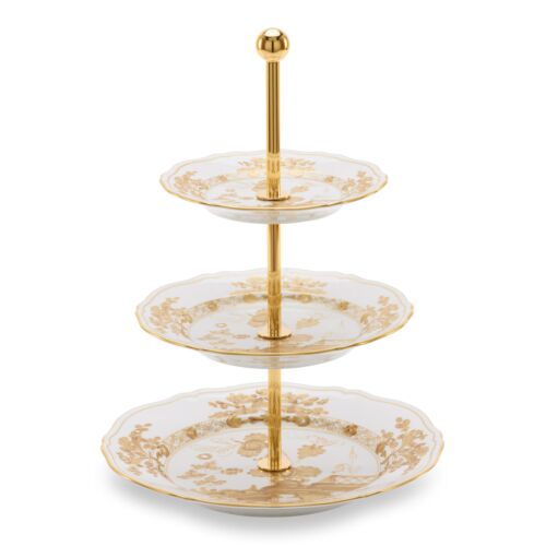Ginori Oriente Italiano Aurum 3-Tier Serving Stand