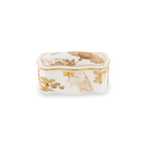 Ginori Oriente Italiano Aurum Gold Rim Trinket Box Small
