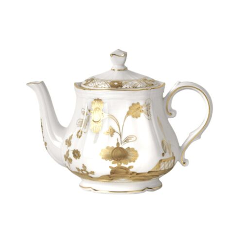 Ginori Oriente Italiano Aurum Gold Rim Teapot