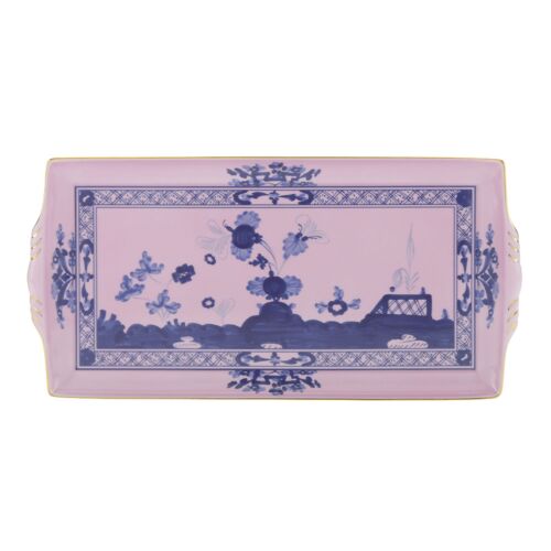 Ginori Oriente Italiano Azalea Gold Rim Rectangle Tray Large