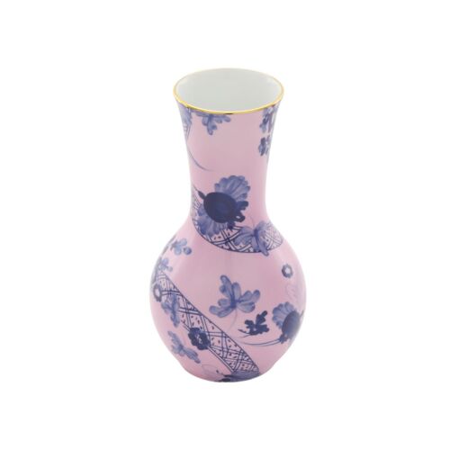 Ginori Oriente Italiano Azalea Gold Rim Tulipano Vase