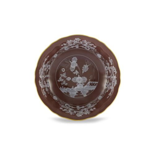   Ginori Oriente Italiano Castagna Gold Rim Fruit Bowl