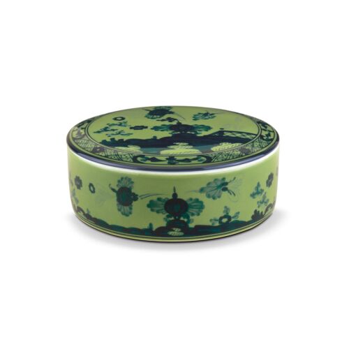 Ginori Oriente Italiano Malachite Round Box