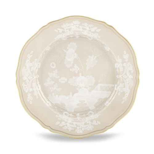   Ginori Oriente Italiano Meringa Gold Rim Dinner Plate