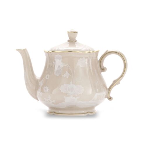   Ginori Oriente Italiano Meringa Gold Rim Teapot