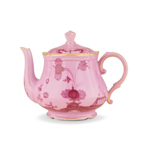 Ginori Oriente Italiano Porpora Gold Rim Teapot