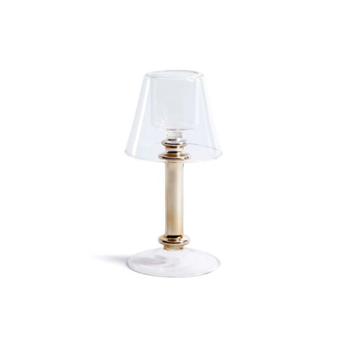 Glass Tealight Lamp Gold