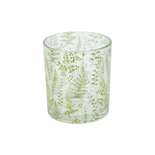 Glass Votive Fern 4"