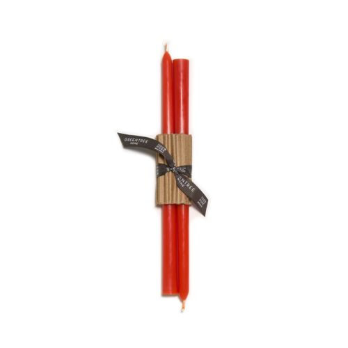 Greentree Home Everyday Tangerine Taper Pair 12"