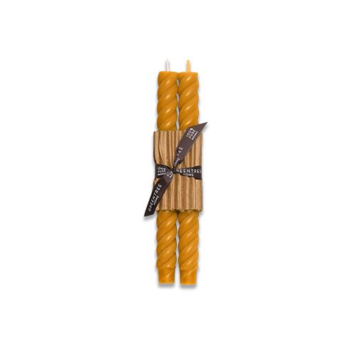 Greentree Home Rope Goldenrod Taper Pair 10"