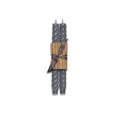 Greentree Home Rope Gray Taper Pair 10"