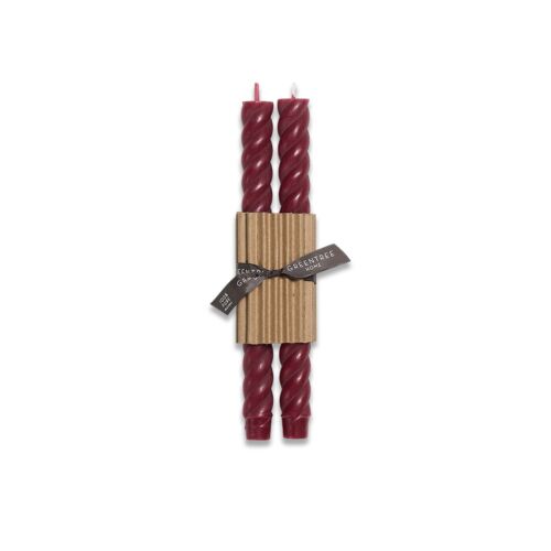 Greentree Home Rope Rhubarb Taper Pair 10"