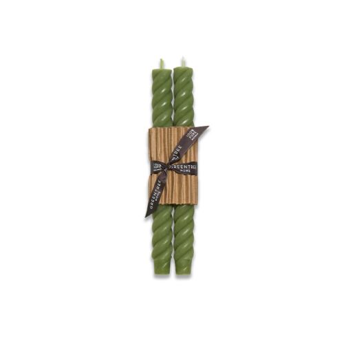 Greentree Home Rope Sage Taper Pair 10"
